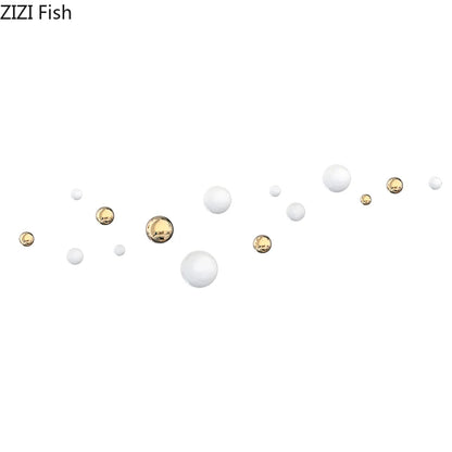 DecorBites™ Gold Ball Wall Hanging Ornaments Spherical Crafts Room Decor Display Pendants