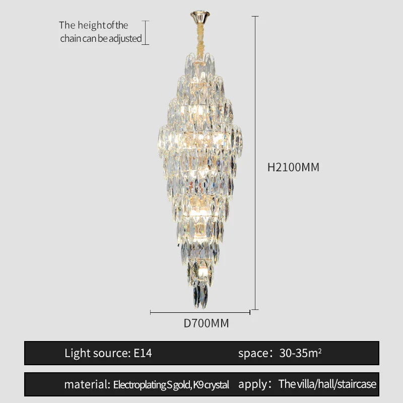 DecorBites™ Crystal Chandelier for Luxe Modern European Villa Decor
