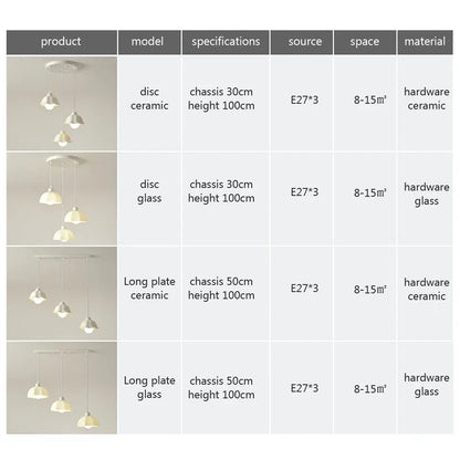 DecorBites™ Elegant Cream LED Chandelier for Dining Room