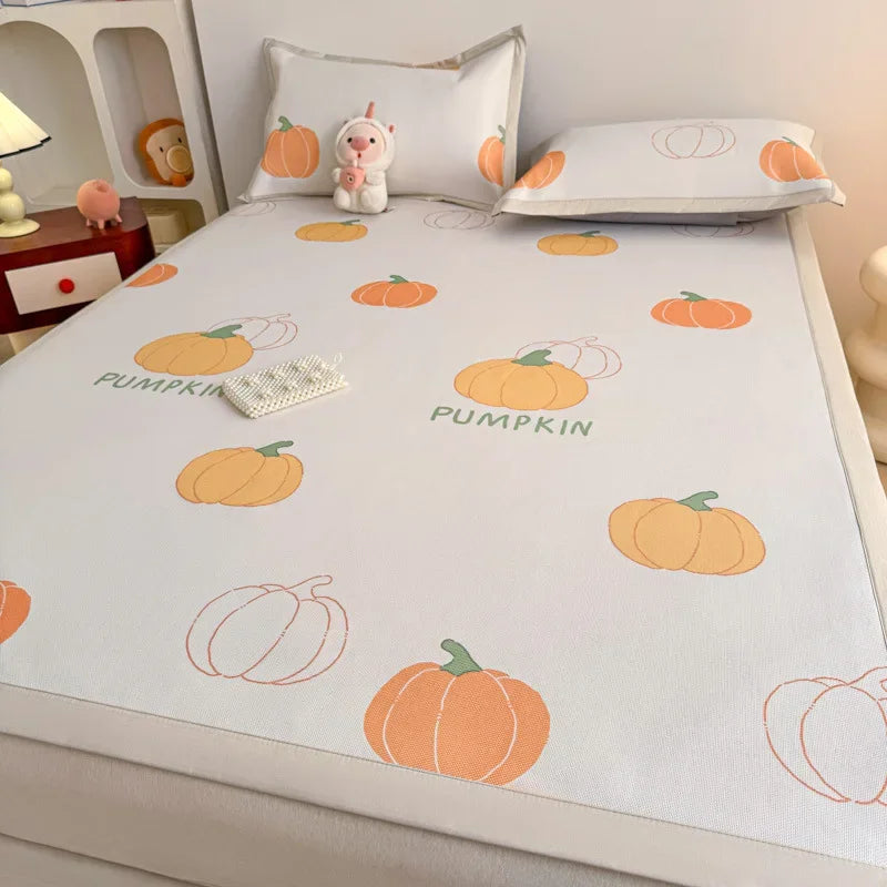DecorBites™ Antibacterial Pattern Mat Set | Skin-Friendly & Soft Mattress | Summer Air Conditioning