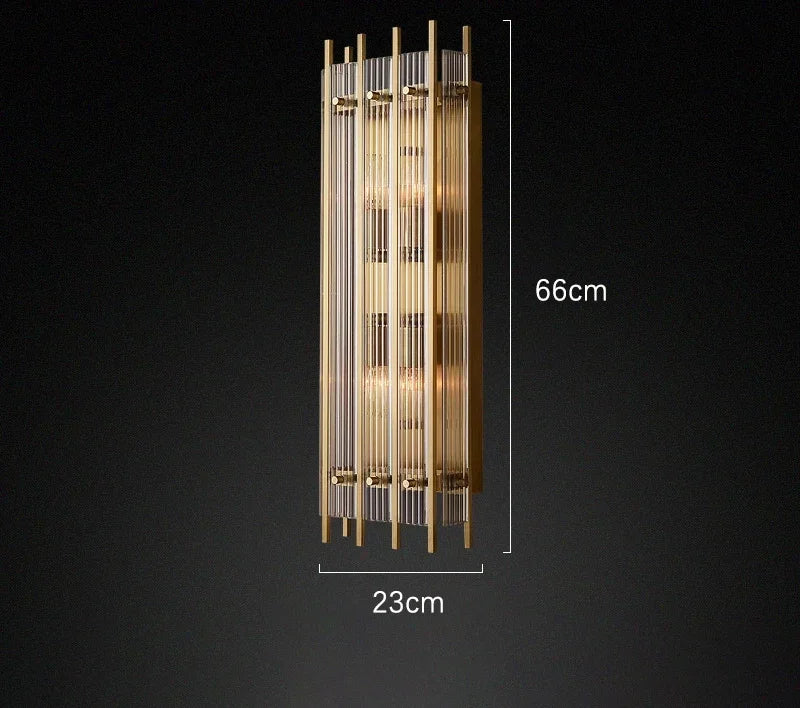 Decorbites™ Lámpara de Colgante de Cristal de Doble Capa Dorada para Elegancia en Cada Habitación