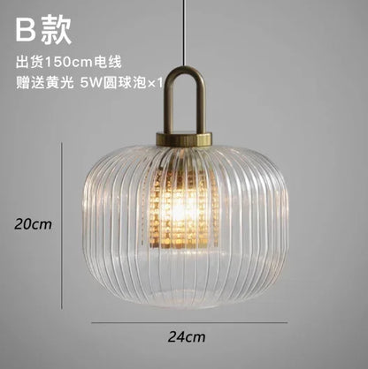 DecorBites™ Clear Glass Pendant Lamp: Modern Designer Lighting for Bar, Restaurant, Bedroom, Aisle & more