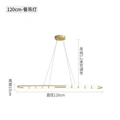 Decorbites™ Goldene Acryl-LED-Deckenleuchter für Wohnzimmer und Schlafzimmer als Pendelleuchte