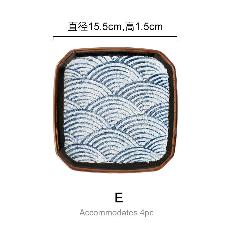 مجموعة توابل المطبخ من السيراميك الأزرق من ديكوربايتس™