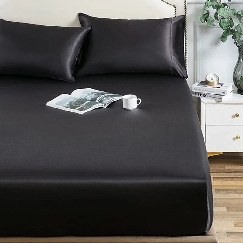 Decobites High-Quality Rayon Satin Bed Sheets King Queen Full Twin Single Double Bed Linen