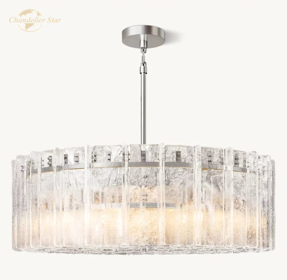 Glass Lattice LED Chandelier