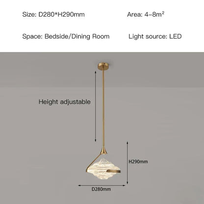 Lámpara colgante LED dorada DecorBites™: Estilo moderno y lujoso para dormitorio, sala de estar y comedor.