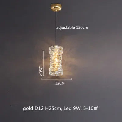 Lámparas colgantes LED de cristal DecorBites™ | Lámpara colgante de anillo regulable | Accesorios de decoración modernos y de lujo