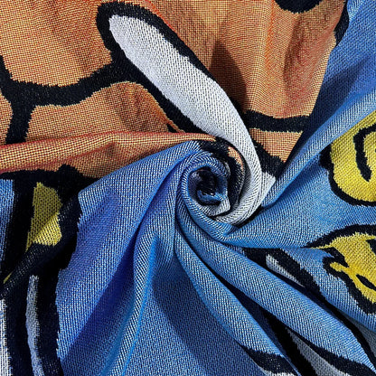 بطانية أريكة من نسيج ديكوربايتس™ بلمسة جمالية تجريدية