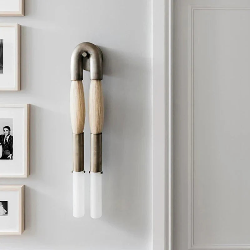 DecorBites™ HORSEHAIR Wall Lamp Old Gold Silver Black Metal Cloth Light