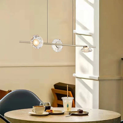 DecorBites™ Glass LED Chandeliers Gold Metal 3000K: Restaurant Parlor Kitchen Dining Lighting