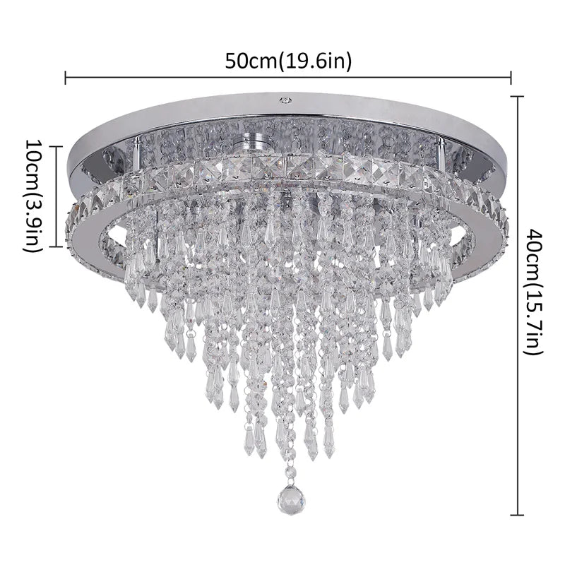 Decorbites™ Lámpara de Techo Inteligente de Lujo con Luces LED de Cristal K9 Colgante de Lámpara de Araña