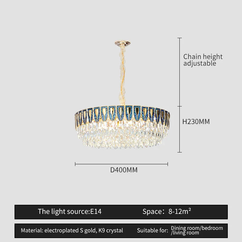 DecorBites™ Crystal Chandelier: Modern Luxury Lighting for Home, Hotel, Restaurant