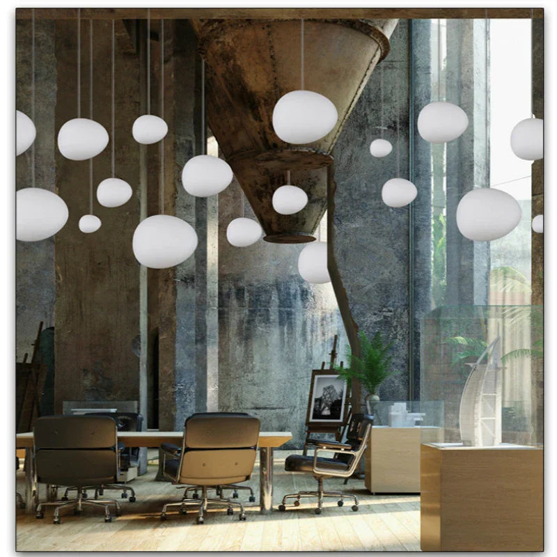 Lámpara colgante LED DecorBites™ con bola de cristal - Lámpara colgante nórdica blanca moderna