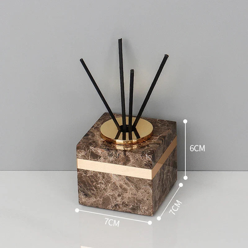 DecorBites™ Emperador Dark Marble Bathroom Set: Toothbrush Holder, Soap Dispenser, Luxury Accessories