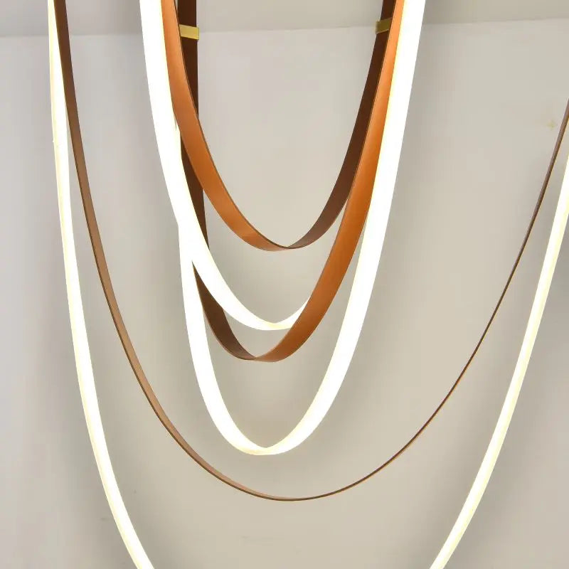 Lámpara de araña de tira larga LED DecorBites™ para sala de estar y villa modernas