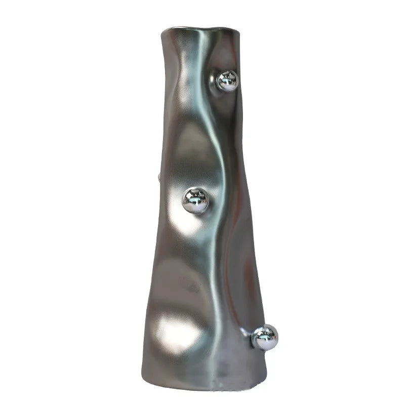 مزهرية كروية هندسية من DecorBites™: تنسيق زهور خزفي فريد لديكور المنزل