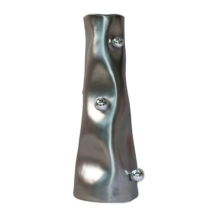 مزهرية كروية هندسية من DecorBites™: تنسيق زهور خزفي فريد لديكور المنزل