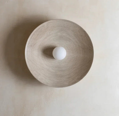 Aplique de pared de resina estilo japonés DecorBites™ - Aplique redondo retro