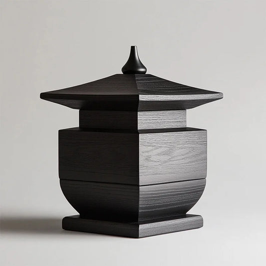 DecorBites™ Black Snake Pattern Vase with Gold Accents