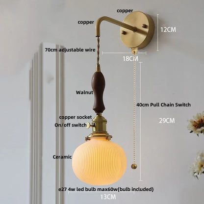 DecorBites™ Ceramic Knob Wall Lights - Modern Nordic Style for Bedroom, Hallway, Bathroom