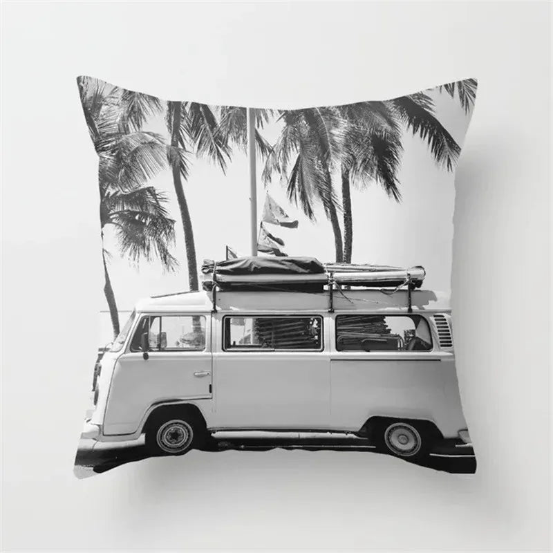 DecorBites™ Black Camera Print Retro Cushion Cover for Home Sofa Chair