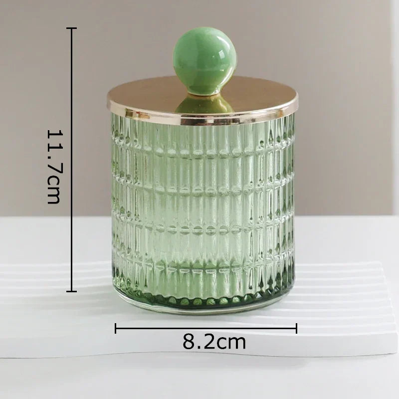 DecorBites™ Glass Tea Canister Storage Jar with Ceramic Ball Lid