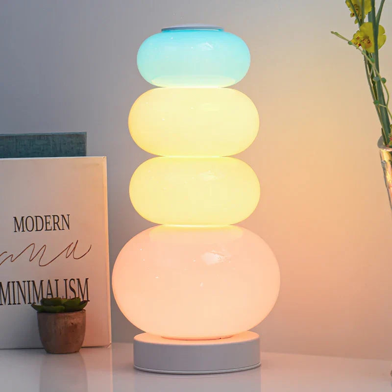 Decorbites™ Luz de Suelo con Cuentas Glowbule: Lámpara de Vidrio Dulce para Dormitorio, Sala de Estar, Habitación de Niños