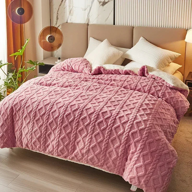 Decobites Velvet Winter Duvet Cover: Soft & Warm Dual-Use Comforter Blanket