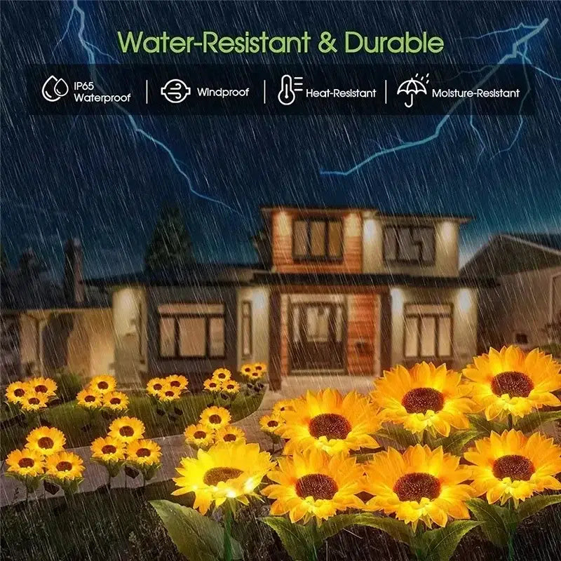 DecorBites™ Sunflower Solar LED Garden Light - Auto Brightness