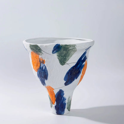 مجموعة مزهريات سيراميك غير منتظمة تجريدية من DecorBites™، زخارف جرافيتي ملونة، ديكور منزلي