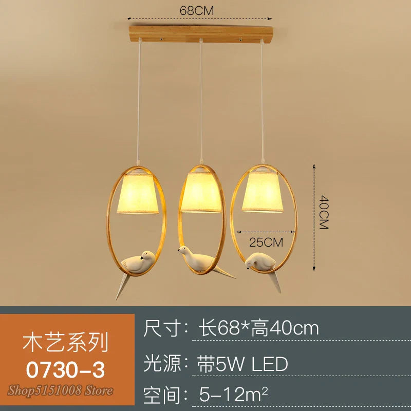 DecorBites™ Bird Glass Pendant Light: Modern Nordic Kitchen Hanging Lamp for Home Decor