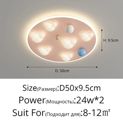 DecorBites™ Cloud Shape Ceiling Lights Pink Blue 50CM - Indoor Decorative Ceiling Lamps