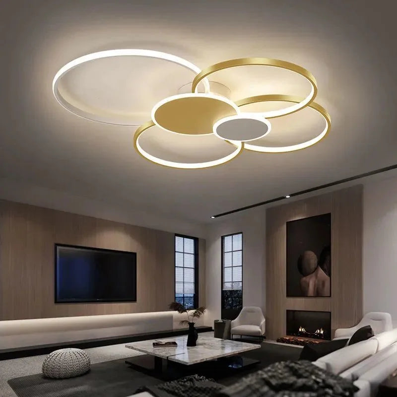 Decorbites™ Lámpara de techo LED de araña para sala de estar, dormitorio, comedor, accesorios de iluminación interior para salón