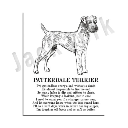 DecorBites™ Dog Breed Poster featuring Rhodesian Ridgeback, Havanese, and More