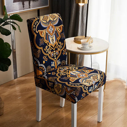 Decobites Stretch Print Chair Cover - Elastic Seat Slipcover