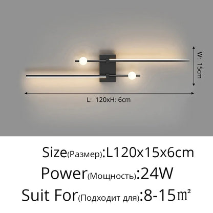 DecorBites™ LED Wall Lamp: Modern Long Line Design for Living Room, Bedroom, Hallway, Indoor Lighting