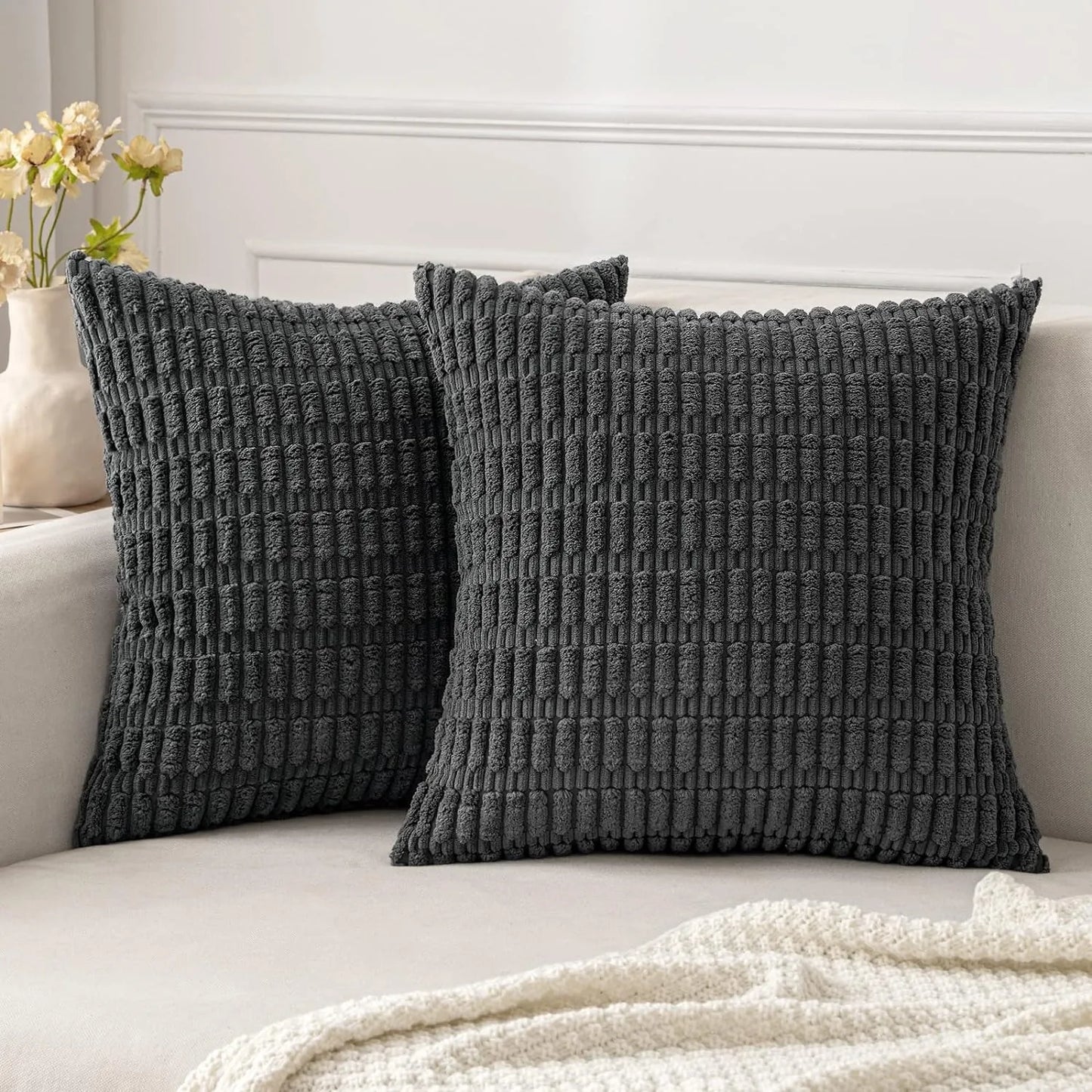 Decorbites™ Kordstoff 45x45cm Sofadekoration Kissenbezug - Grün Einfarbig