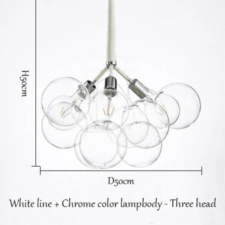 DecorBites™ Bubble Chandelier: High Quality LED Lighting for Bedroom and Lounge