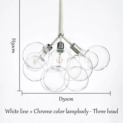 DecorBites™ Bubble Chandelier: High Quality LED Lighting for Bedroom and Lounge