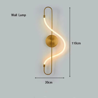 DecorBites™ Gold Black LED Chandelier Modern Minimalist Pendant for Home Decor Lighting