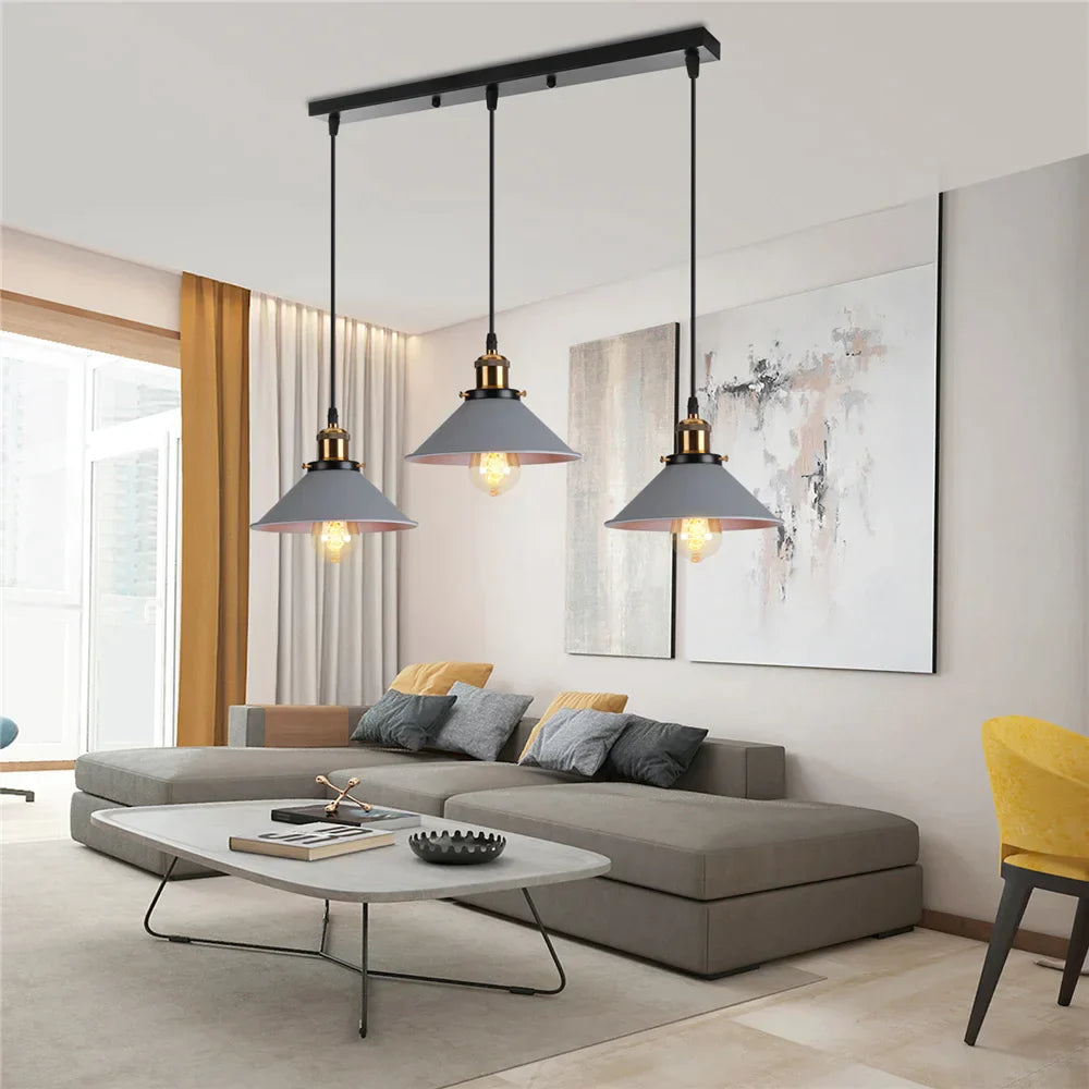 Decorbites™ Industrielle Nordische Pendelleuchten mit Mehrfarbiger Lampenschirm für Küche und Esszimmer