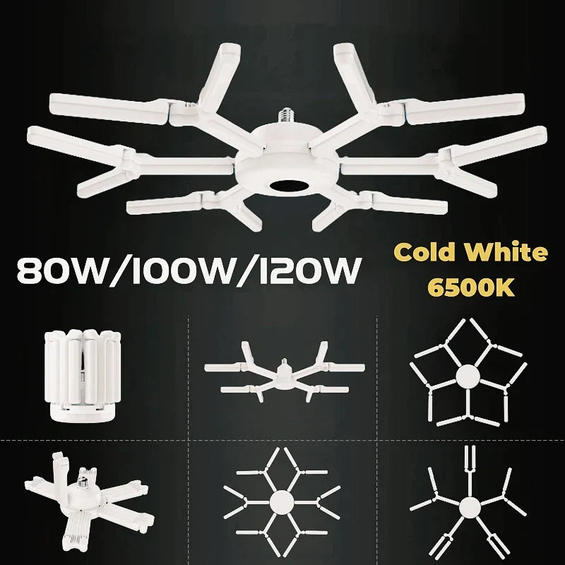 DecorBites™ Deformable LED Garage Lights 80W/100W/120W Ceiling Industrial E27 Bulb