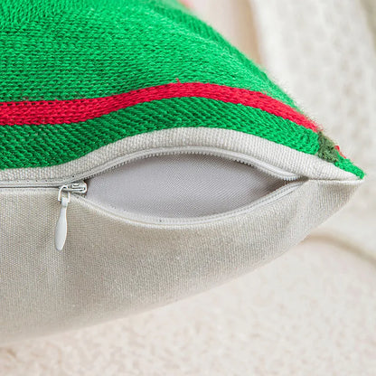 DecorBites™ Embroidered Lemon Cushion Cover | Ins Style Green Pillowcase Home Decor