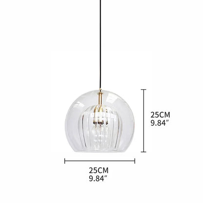 DecorBites™ Gold Glass Ball Pendant Light for Dining Room & Bedroom Decor