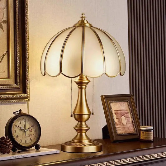 DecorBites™ Crystal Glass Brass LED Floor Lamp for Luxury Living Room Bedroom Study