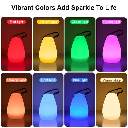 DecorBites™ LED Night Light: Portable & Rechargeable for Home, Camping, and Outdoors