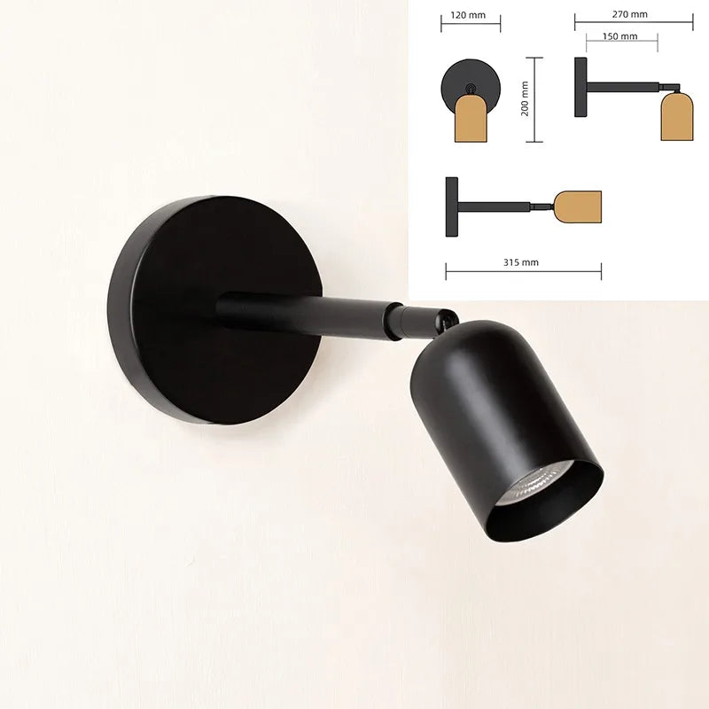 DecorBites™ مصباح حائط LED GU10 قابل للتعديل لغرفة المعيشة وغرفة النوم