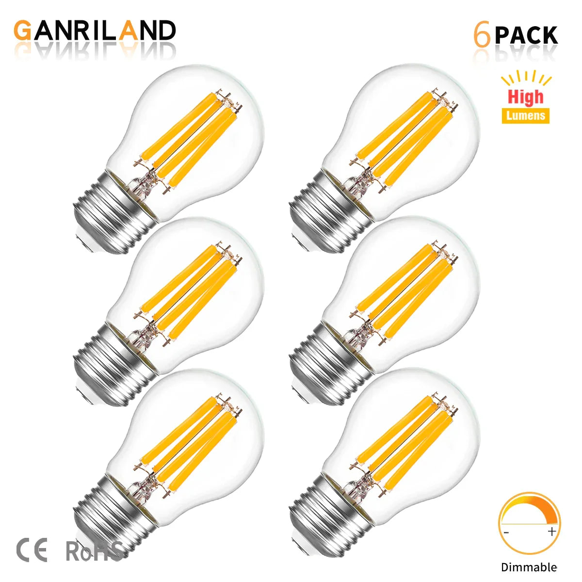 Decorbites™ LED-Filament-Globuslampen G45 E27 6,5 W Hohe Lumen Ultrahelle Glühbirnen