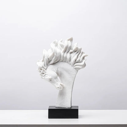 DecorBites™ Horse Head Statue Resin Figurine Home Decor Sculpture